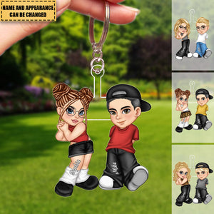 Y2K Couple Together - Personalized Acrylic Keychain