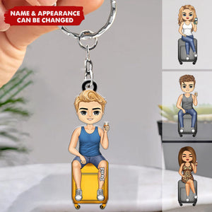 Just A Girl Who Loves Traveling - Gift For Travel Lovers - Personalized Keychain