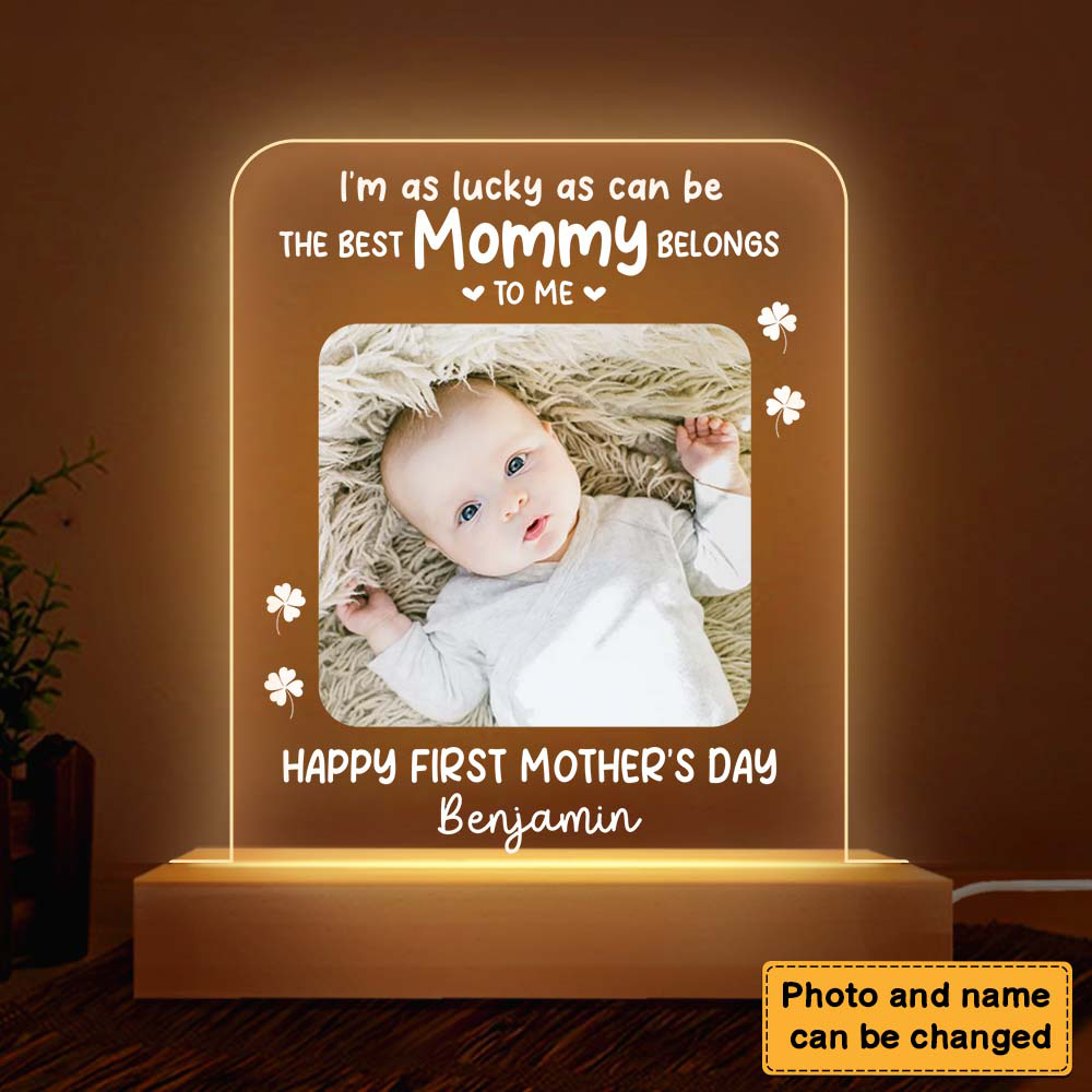 Personalized I'm As Lucky As Can Be Plaque LED Lamp Night Light