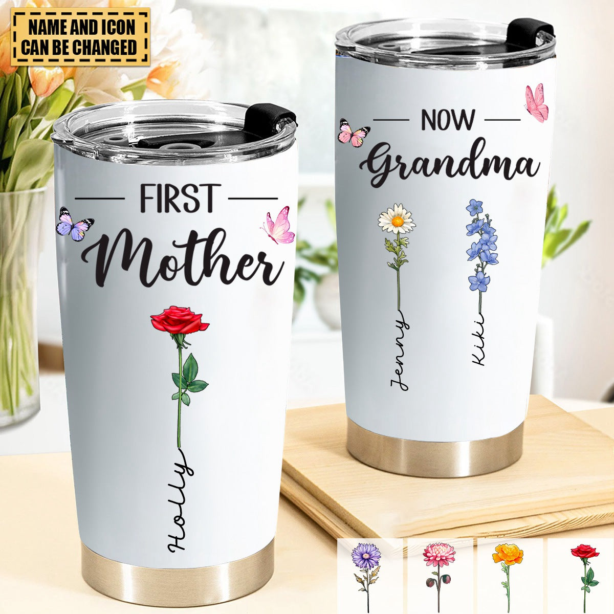 Mother - First Mom Now Grandma - Personalized Tumbler